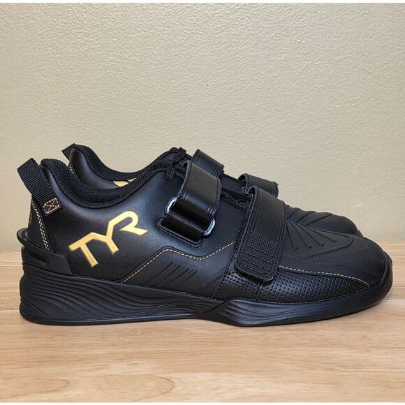 TYR L-2 Lifter Weightlifting Shoes Black Gold Men's Size 10 Women's 11.5 - Picture 1 of 7
